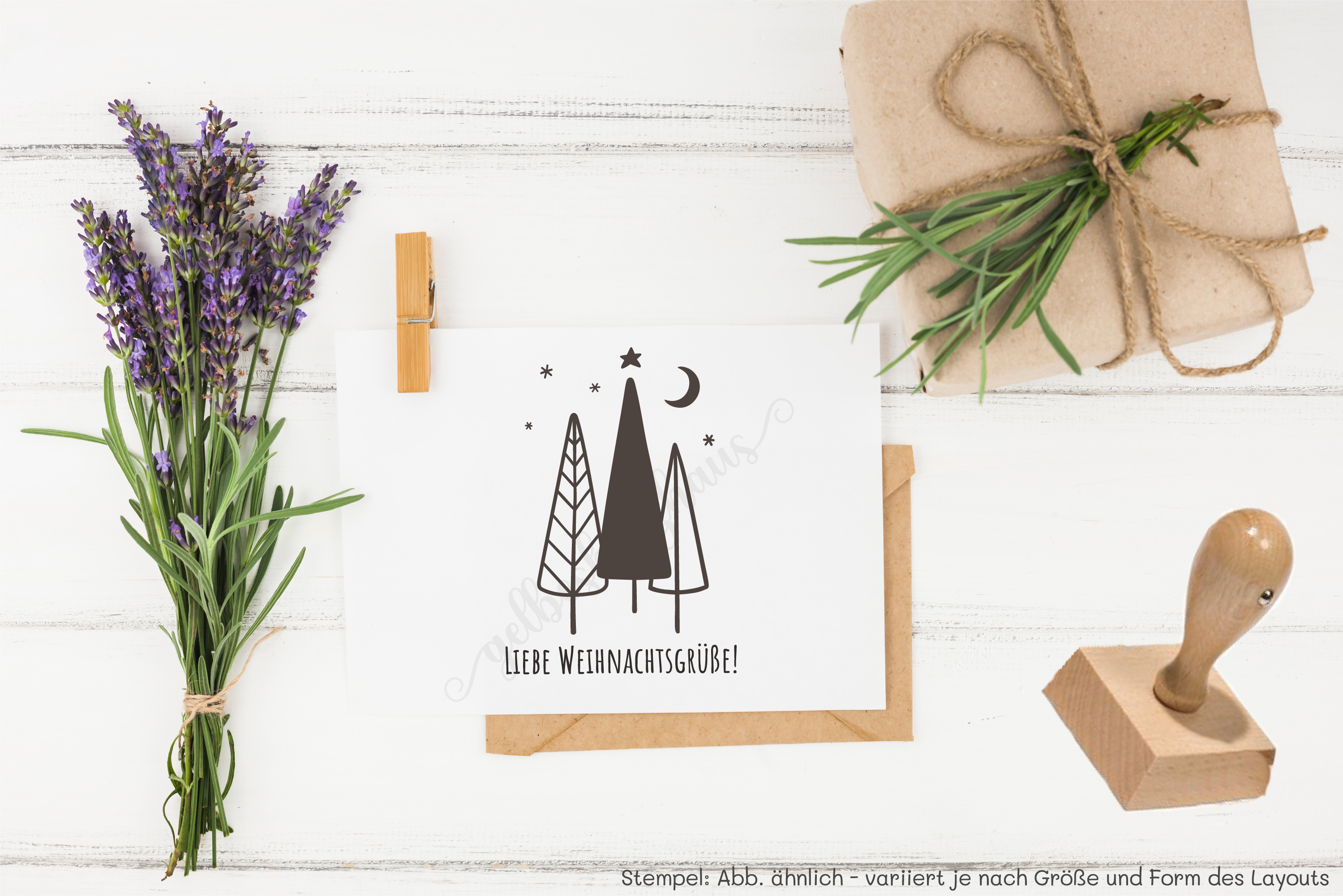 Weihnachts-STEMPEL "Liebe Weihnachtsgrüße !"