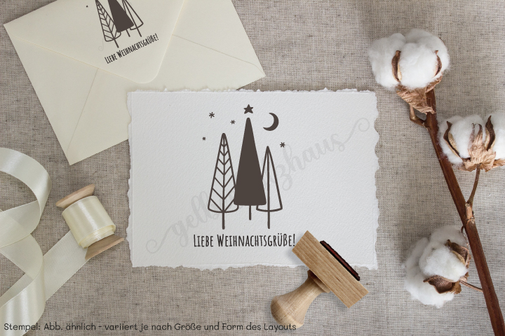 Weihnachts-STEMPEL "Liebe Weihnachtsgrüße !"