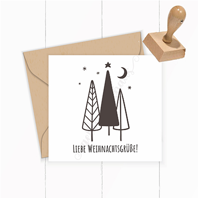 Weihnachts-STEMPEL "Liebe Weihnachtsgrüße !"
