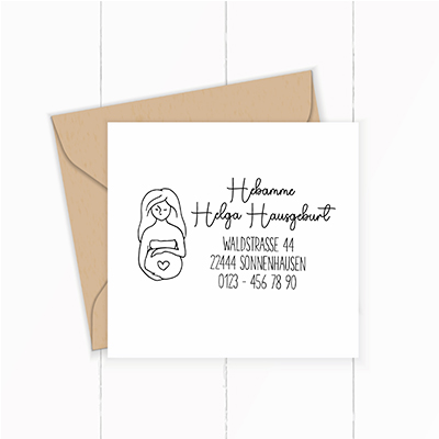 STEMPEL für Hebammen und Geburtshelfer "schwanger" paßt perfekt ins Mutterpass-Feld