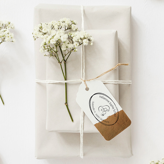 AdressSTEMPEL für Hebammen und Geburtshelfer "Schatz" paßt perfekt ins Mutterpass-Feld