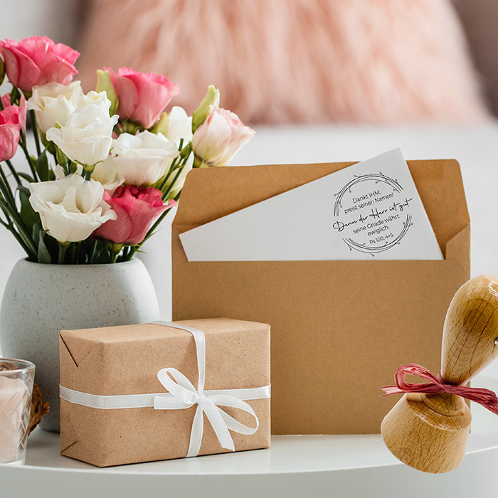 BibelversSTEMPEL "Psalm 100, 4+5 - der Herr ist gut" 