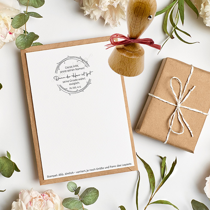 BibelversSTEMPEL "Psalm 100, 4+5 - der Herr ist gut" 