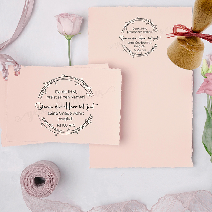 BibelversSTEMPEL "Psalm 100, 4+5 - der Herr ist gut" 