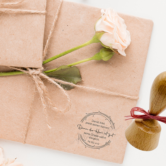 BibelversSTEMPEL "Psalm 100, 4+5 - der Herr ist gut" 