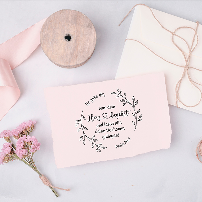 BibelversSTEMPEL - Er gebe dir, was dein Herz begehrt - Psalm 20, 5 