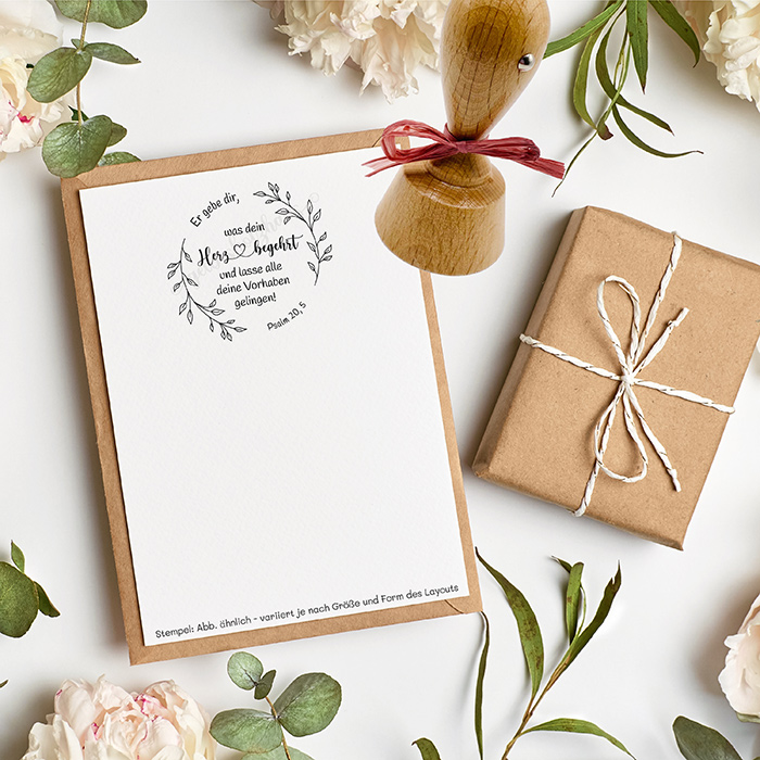 BibelversSTEMPEL - Er gebe dir, was dein Herz begehrt - Psalm 20, 5 