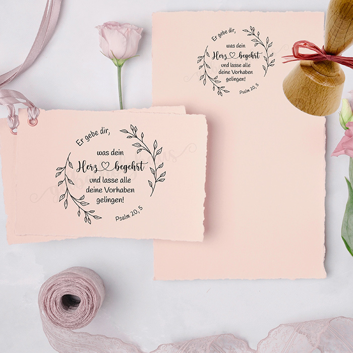 BibelversSTEMPEL - Er gebe dir, was dein Herz begehrt - Psalm 20, 5 