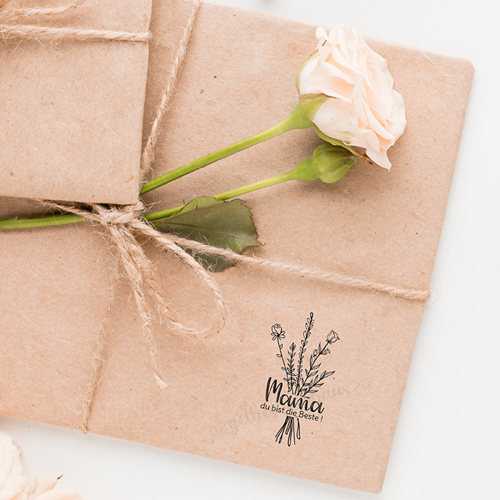 Muttertags-STEMPEL "Mama du bist die Beste !" 