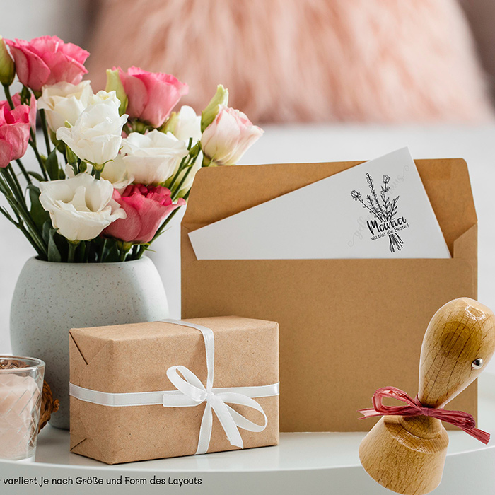 Muttertags-STEMPEL "Mama du bist die Beste !" 