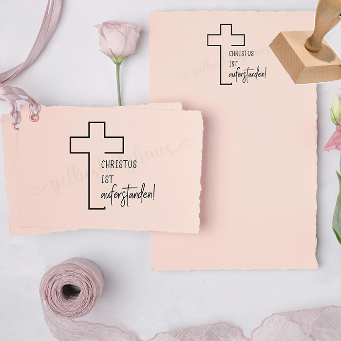 Oster STEMPEL "Christus ist auferstanden" für deine Oster-Post, Oster-Karten, Oster-Geschenke