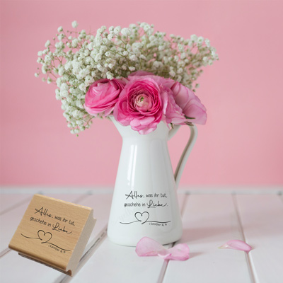 Jahreslosung 2024 STEMPEL Herz "1.Korinther 16,14 - Alles, was ihr tut, geschehe in Liebe"