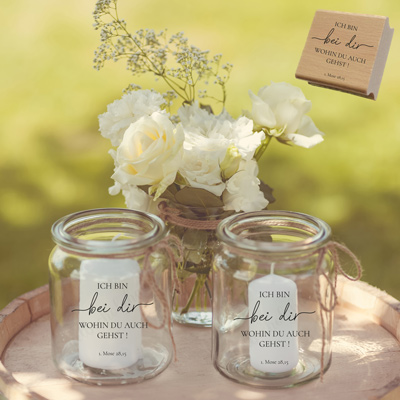 Bibelvers-STEMPEL "1.Mose 28,15 - Ich bin bei dir wohin du auch gehst!"