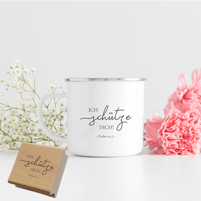 Bibelvers-STEMPEL "Psalm 121,7 - Ich schütze dich!"
