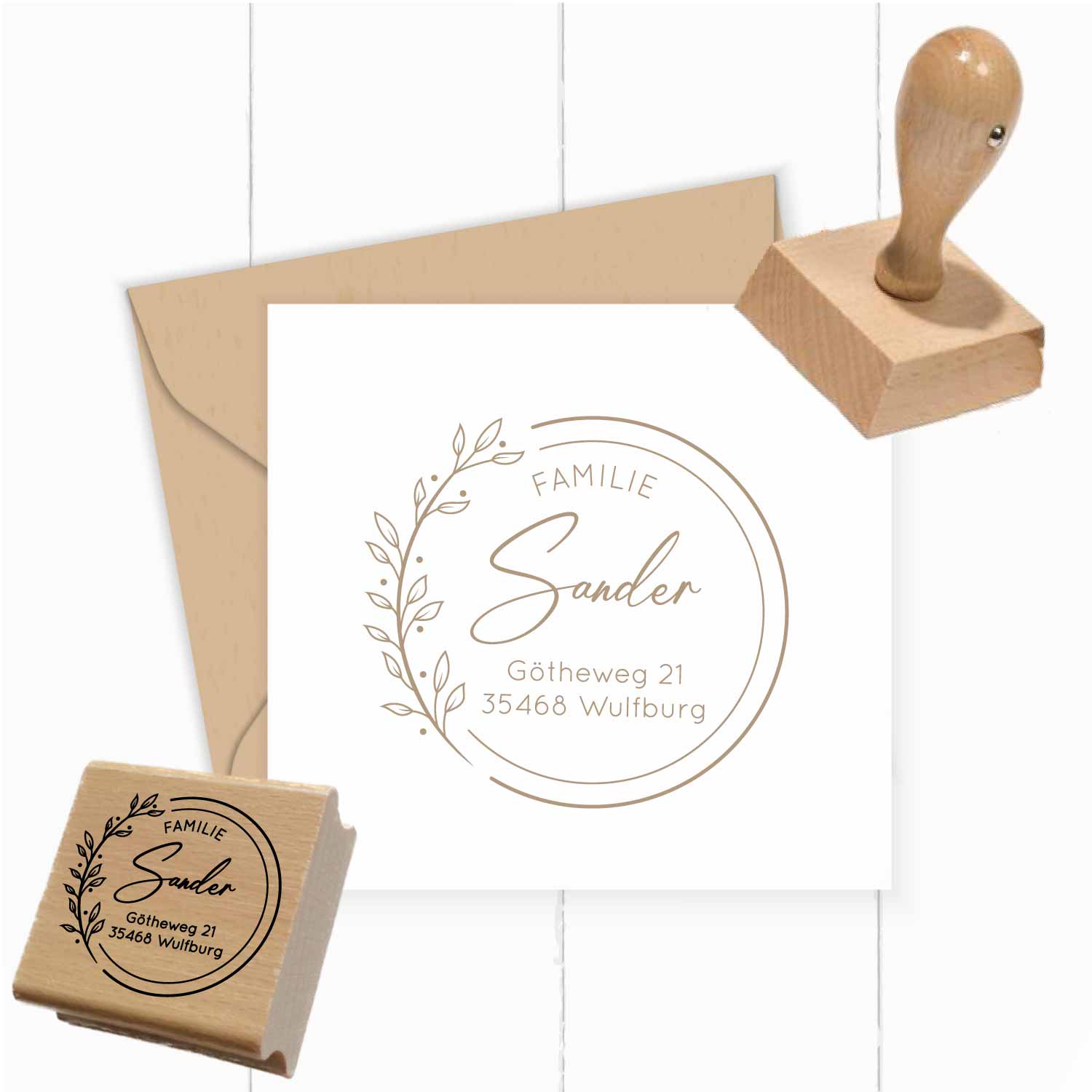 Personalisierter Adresstempel "Sander" | 4–10 cm