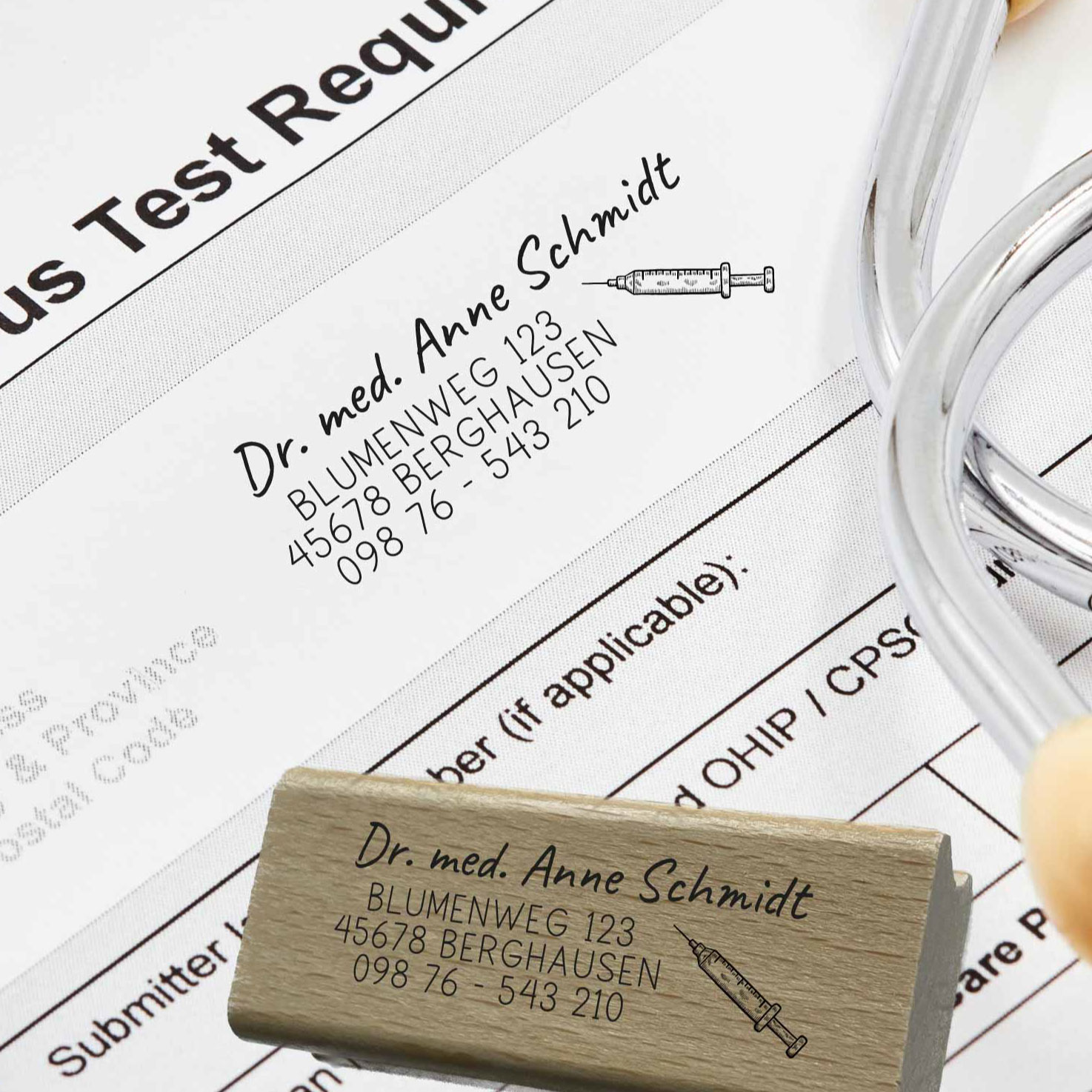 Praxisstempel | Arztstempel – passend für's Impfausweis-Feld