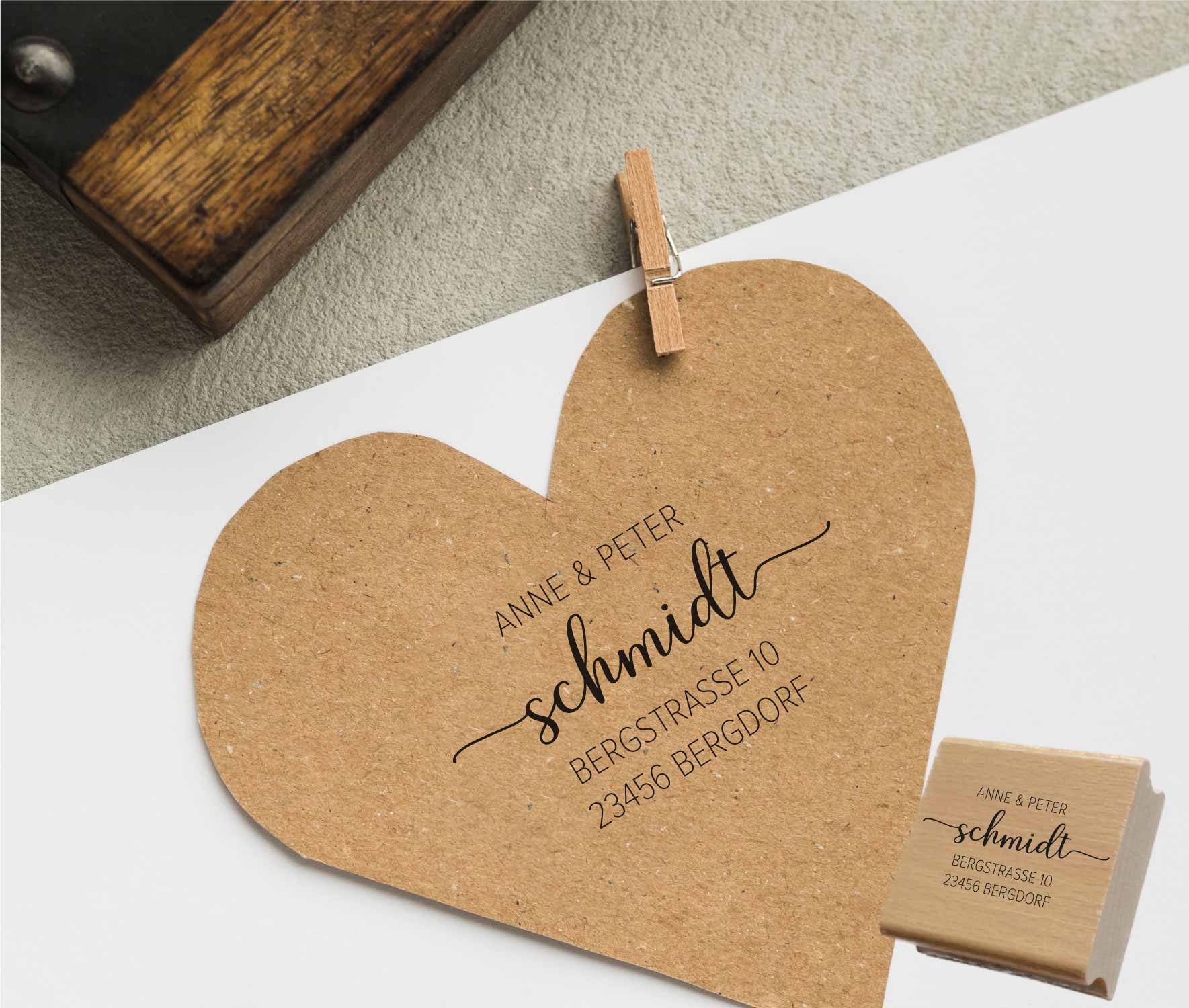 Personalisierter Adresstempel "Schmidt" | 4–10 cm 