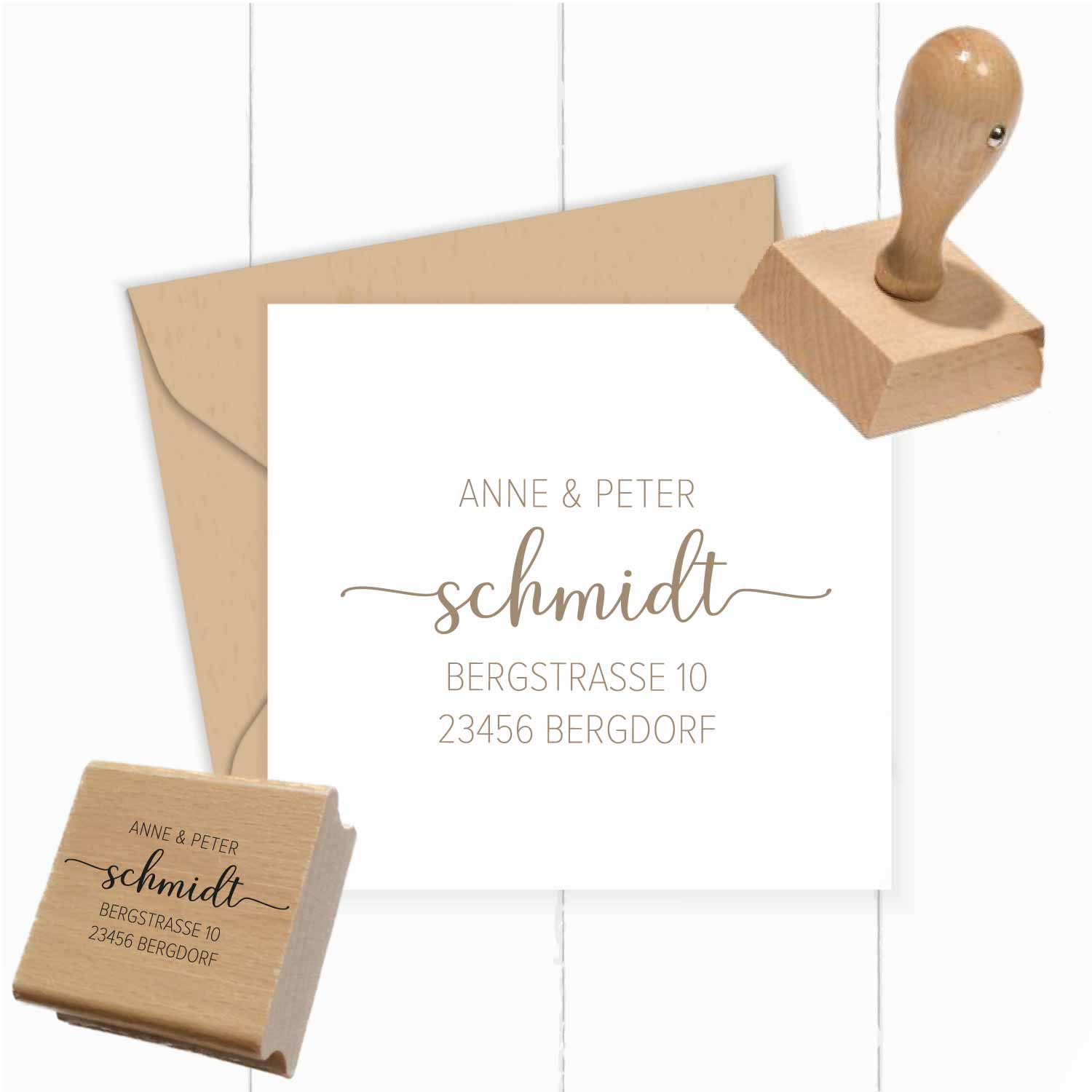 Personalisierter Adresstempel "Schmidt" | 4–10 cm 