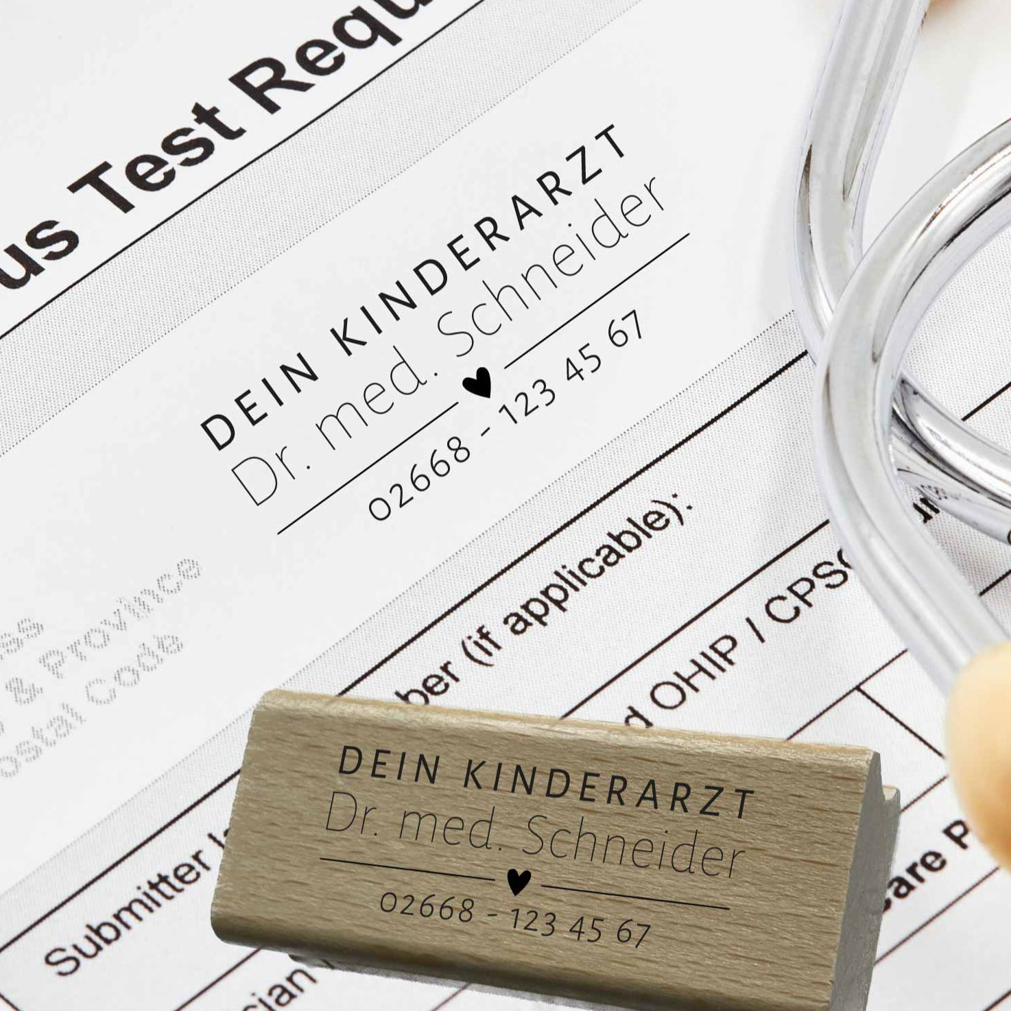 Praxisstempel | Arztstempel – passend für's Impfausweis-Feld