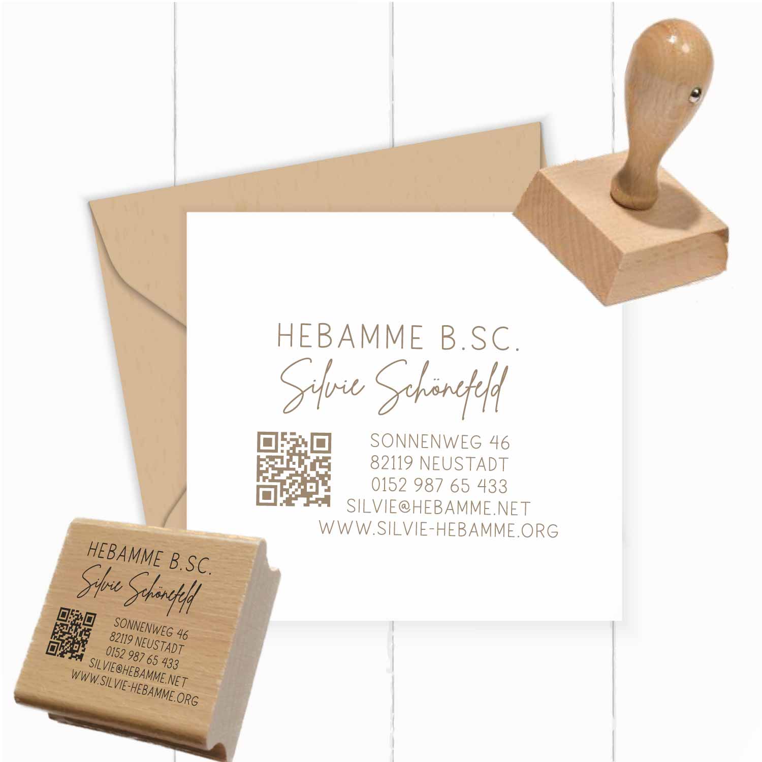 AdressSTEMPEL für Hebammen und Geburtshelfer "Silvie"