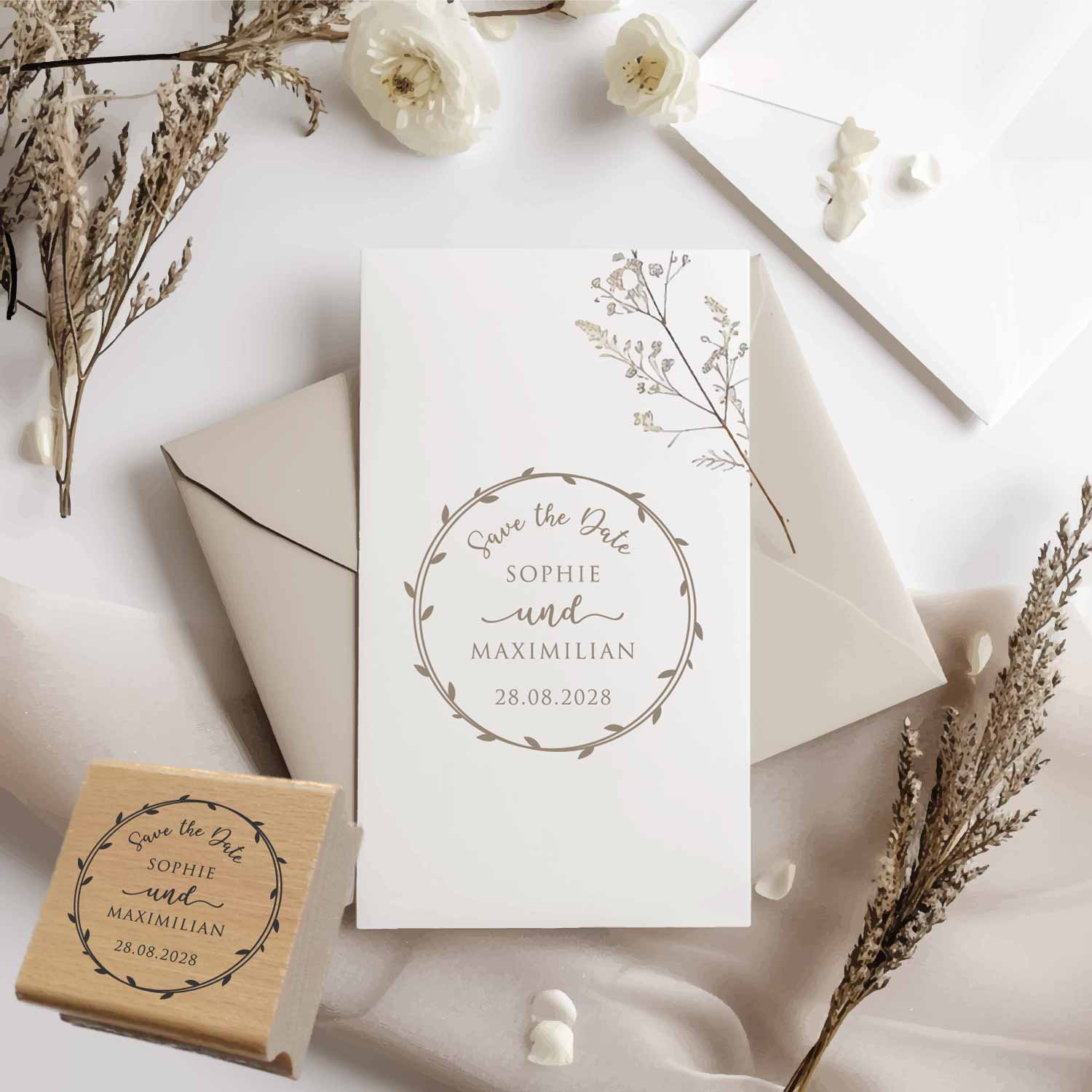 Personalisierter Hochzeits-STEMPEL "Sophie"