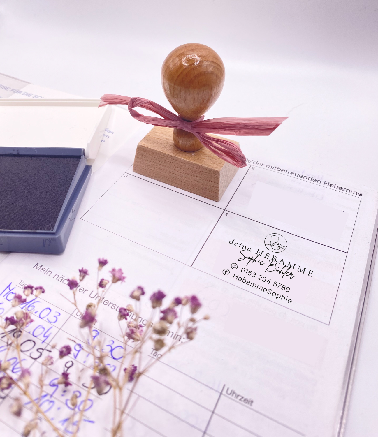 AdressSTEMPEL für Hebammen und Geburtshelfer "Sophie"