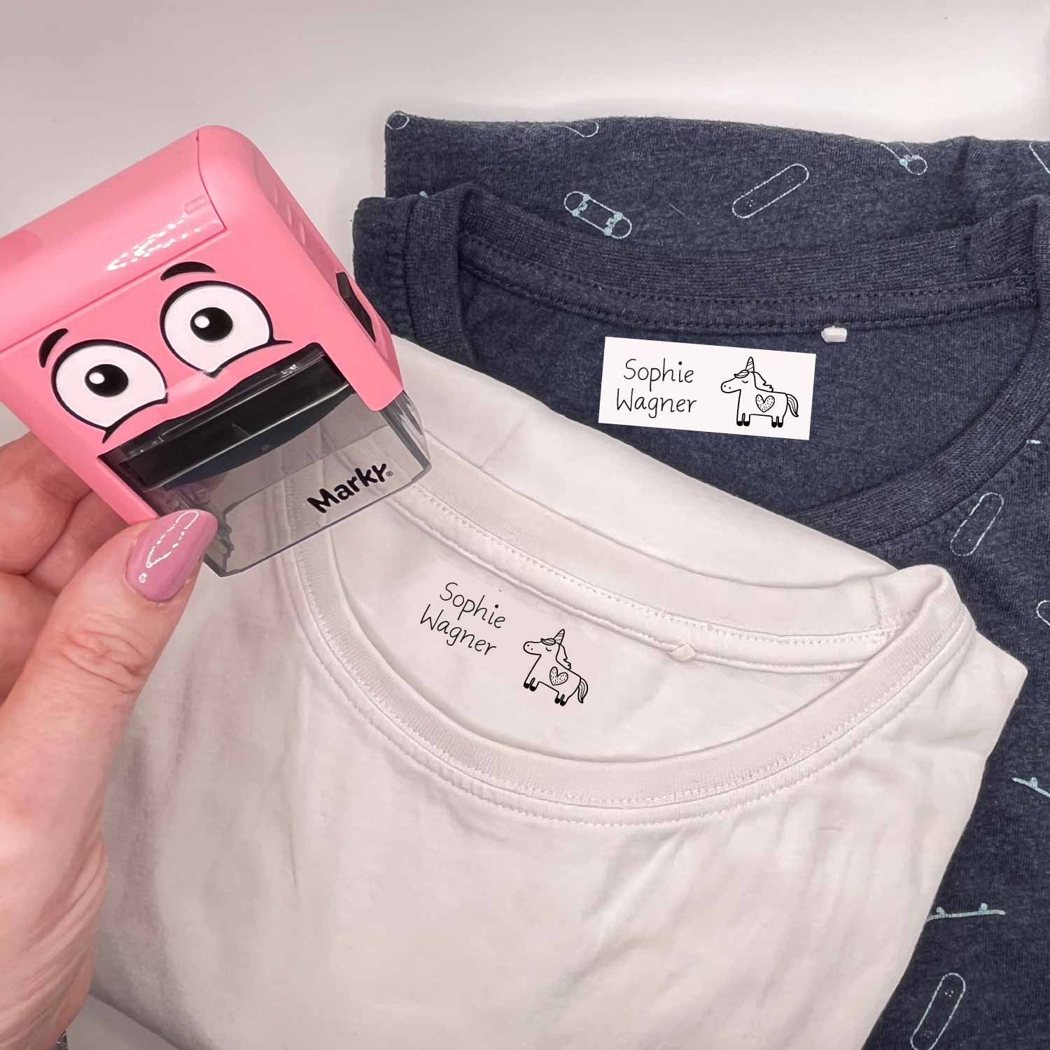 Textilstempel „Einhorn“ personalisiert | 38 x 14 mm