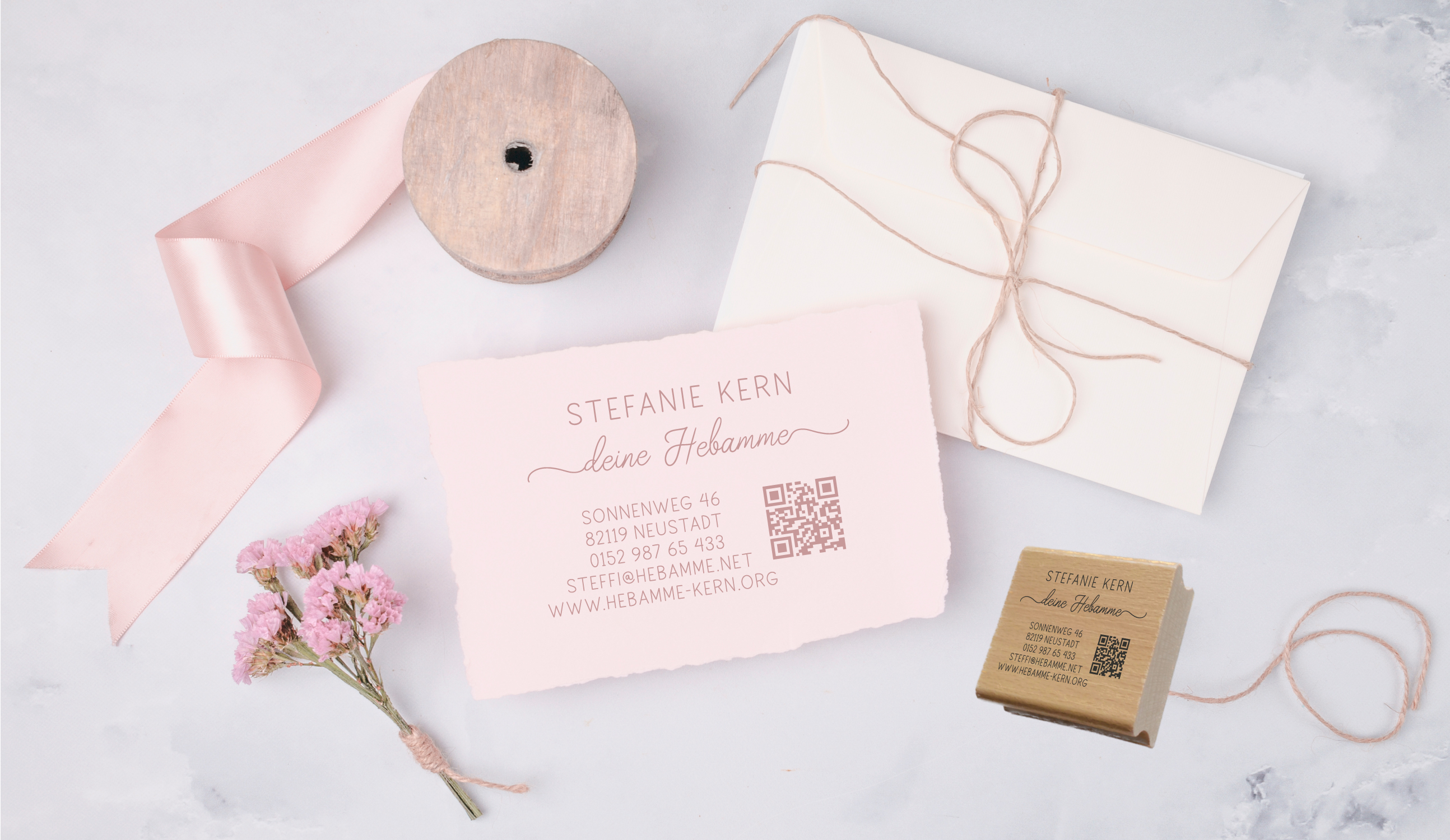 AdressSTEMPEL für Hebammen und Geburtshelfer "Stefanie"