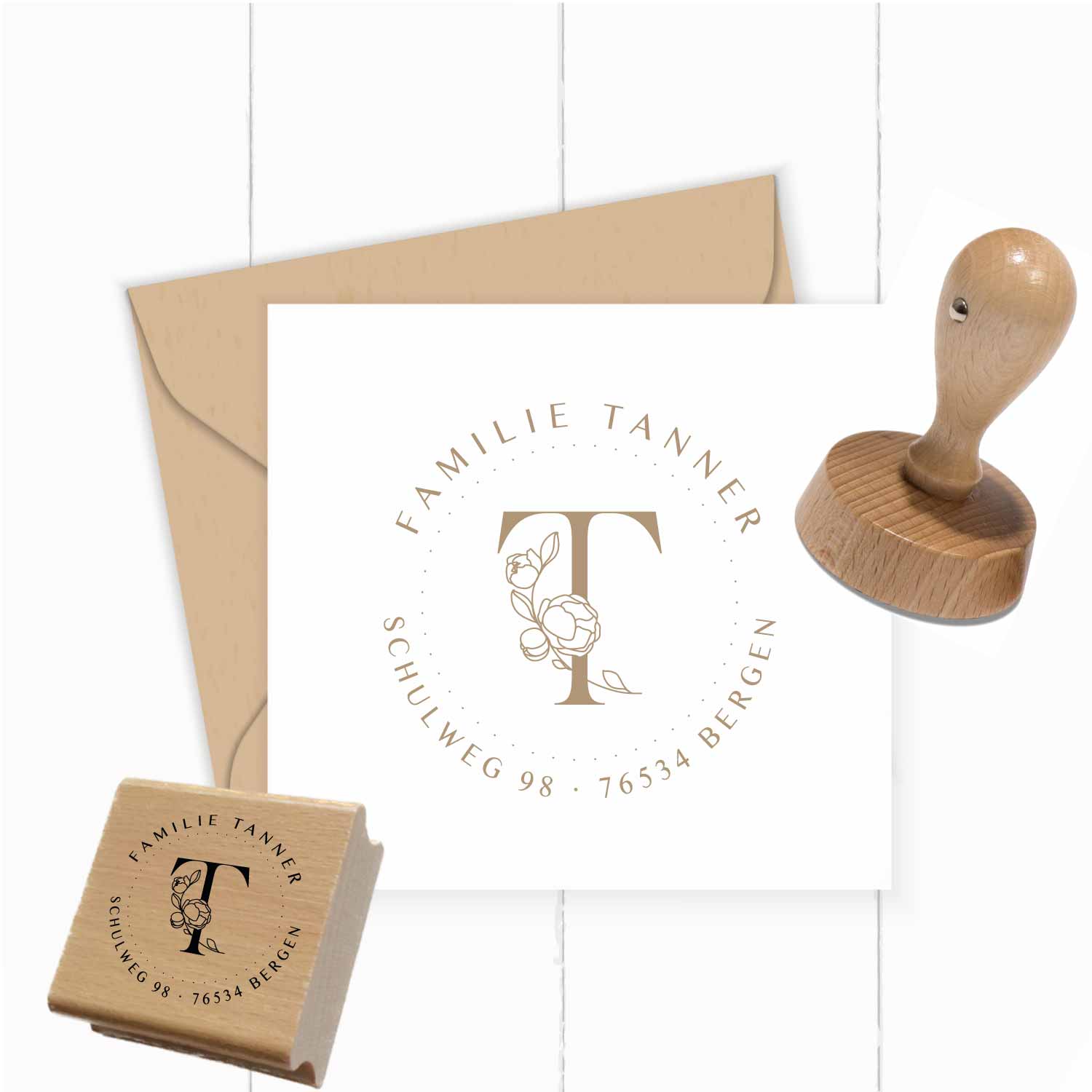 Personalisierter Adresstempel "Tanner" | 4–10 cm