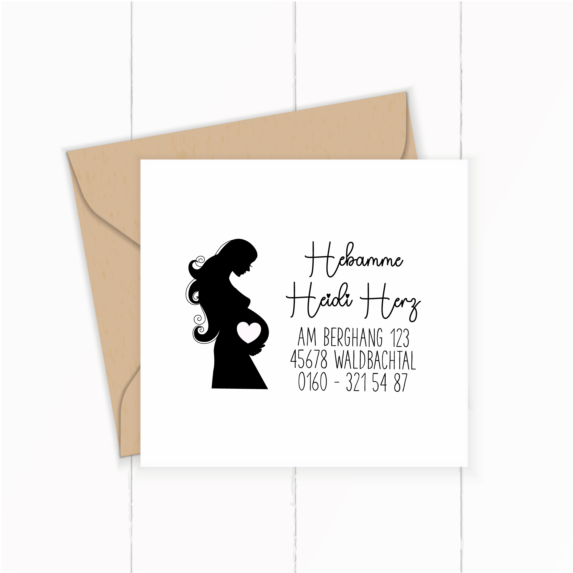 Personalisierter Hebammenstempel<br> – passend für den Mutterpass