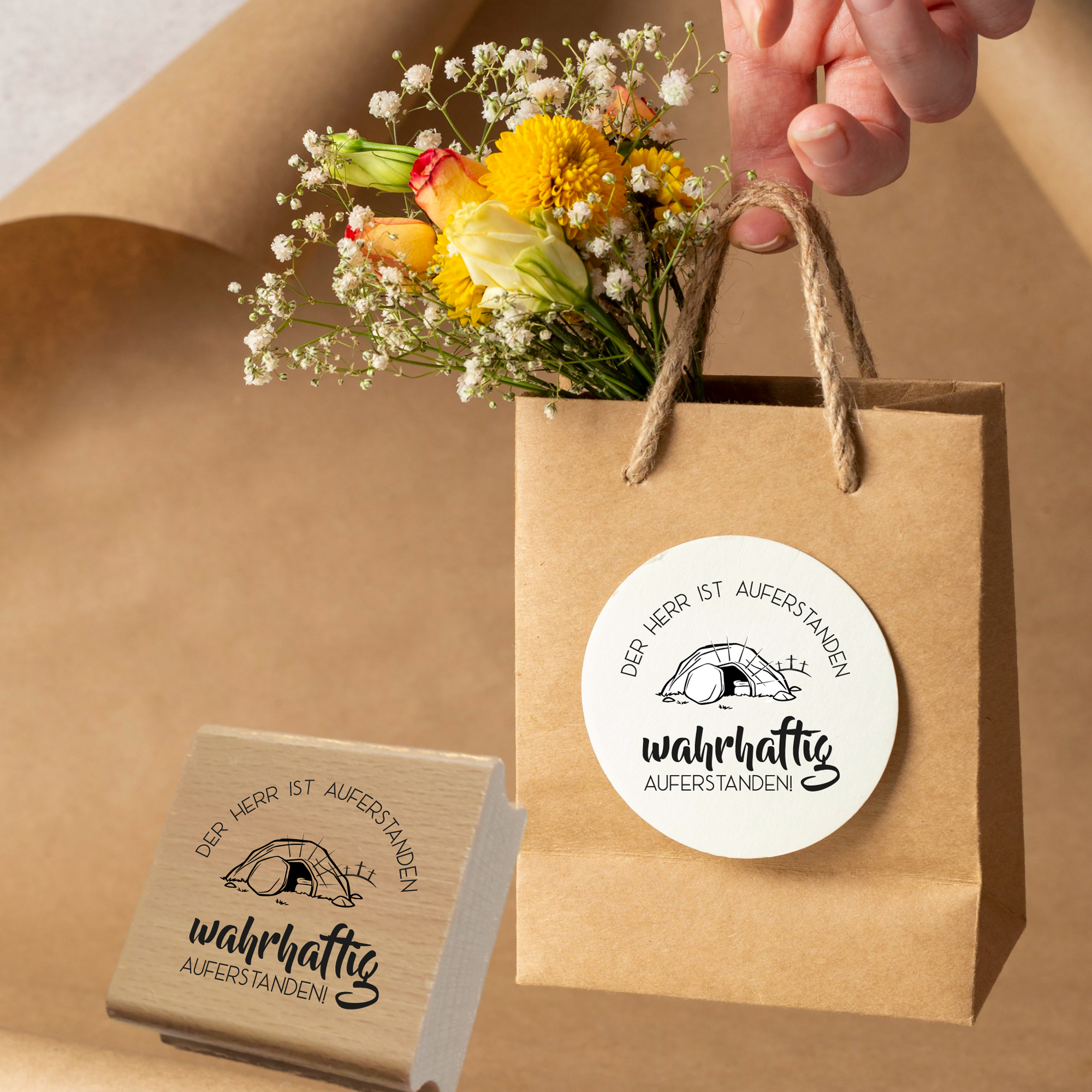 Oster-STEMPEL "Der Herr ist auferstanden"