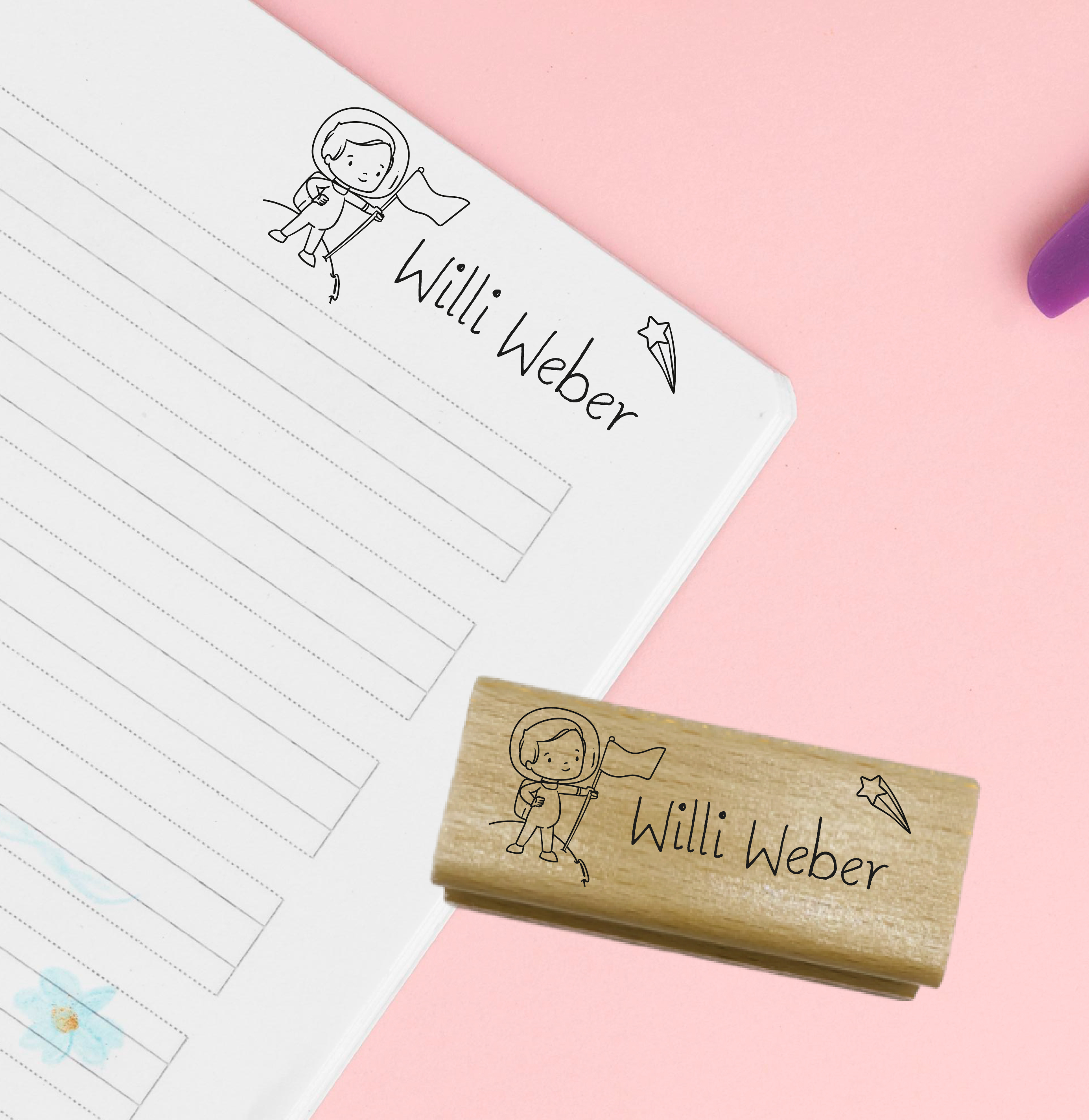 Dein individueller Namensstempel „Willi“ | 59 x 22 mm