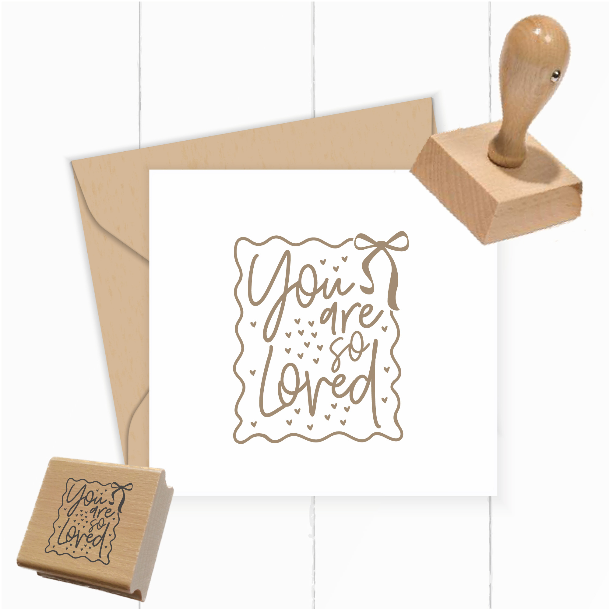 Segensstempel "You are so loved" Christlicher Stempel hearts | Englisch