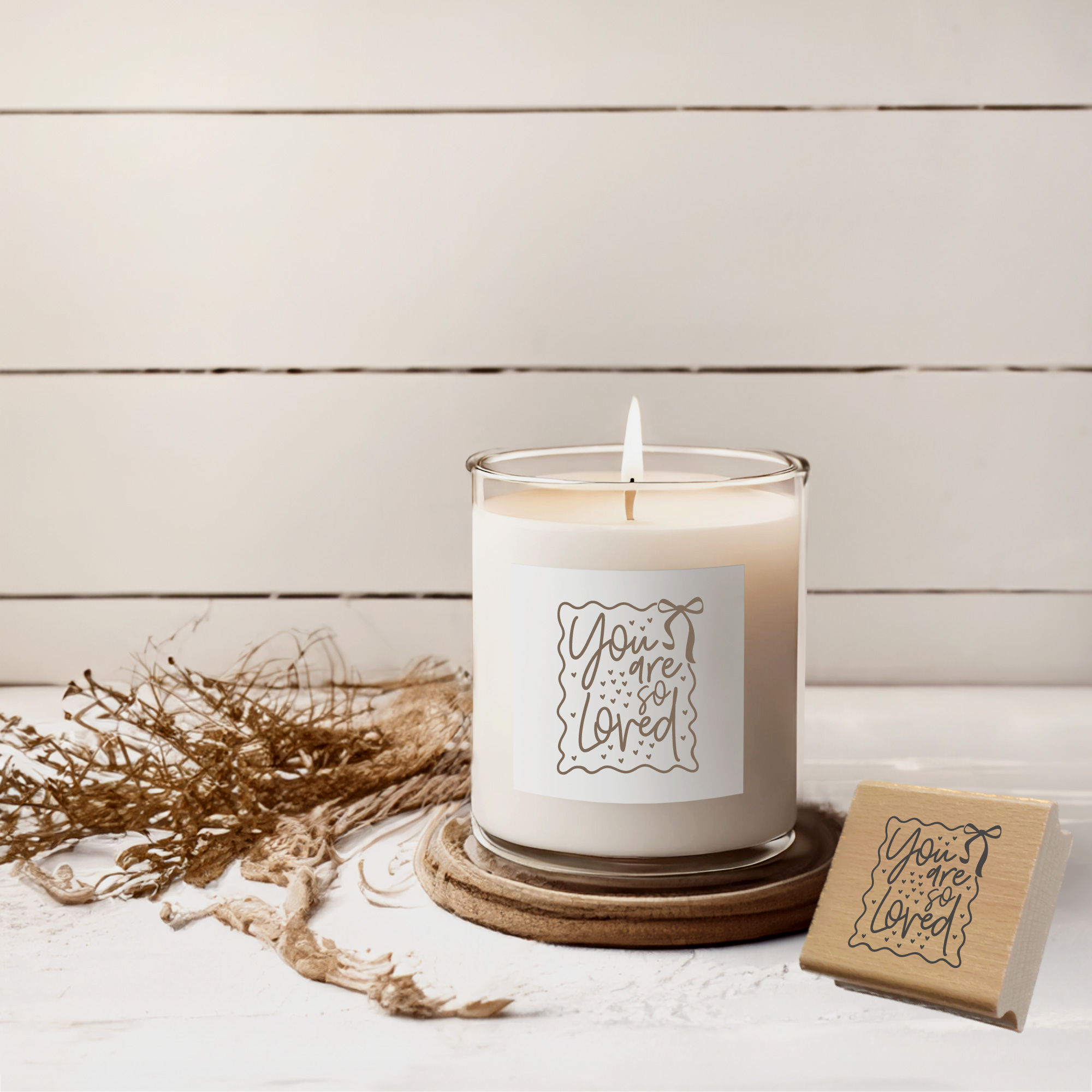 Segensstempel "You are so loved" Christlicher Stempel hearts | Englisch