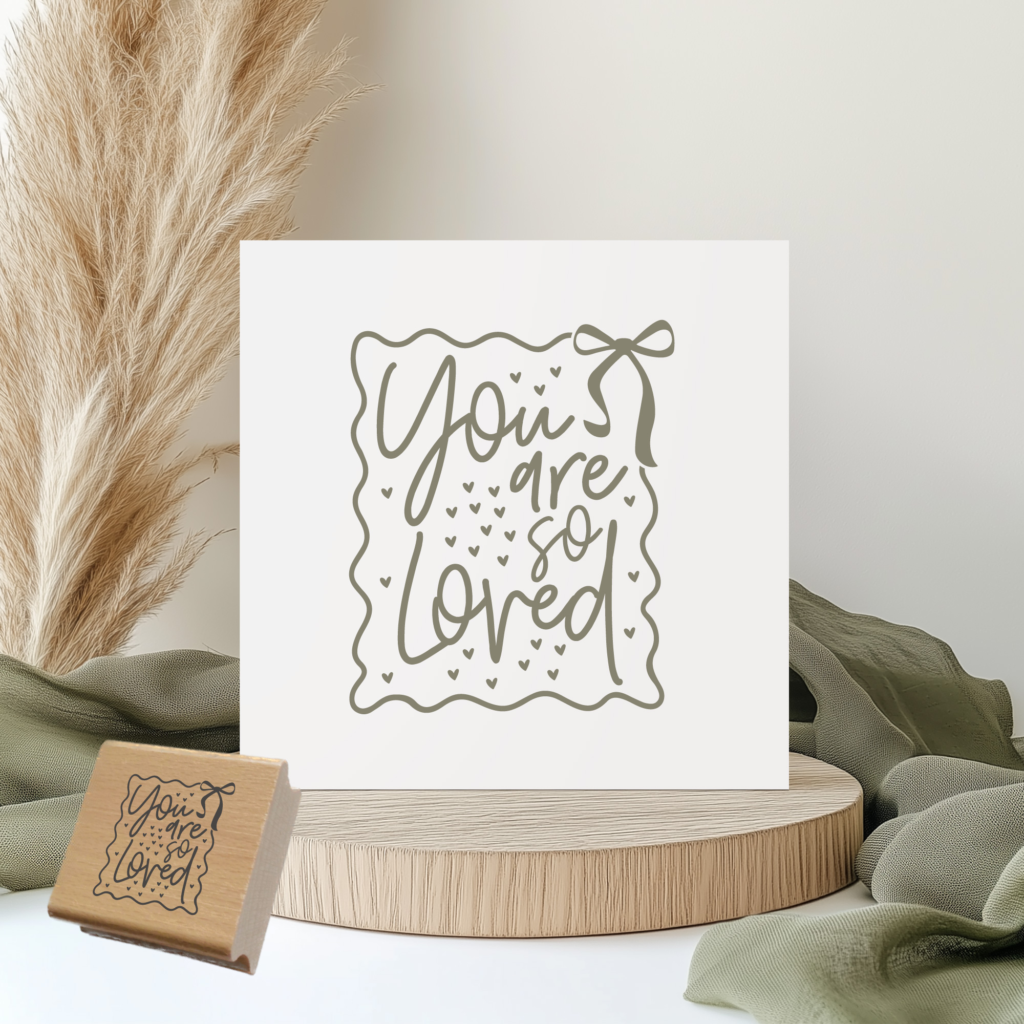 Segensstempel "You are so loved" Christlicher Stempel hearts | Englisch