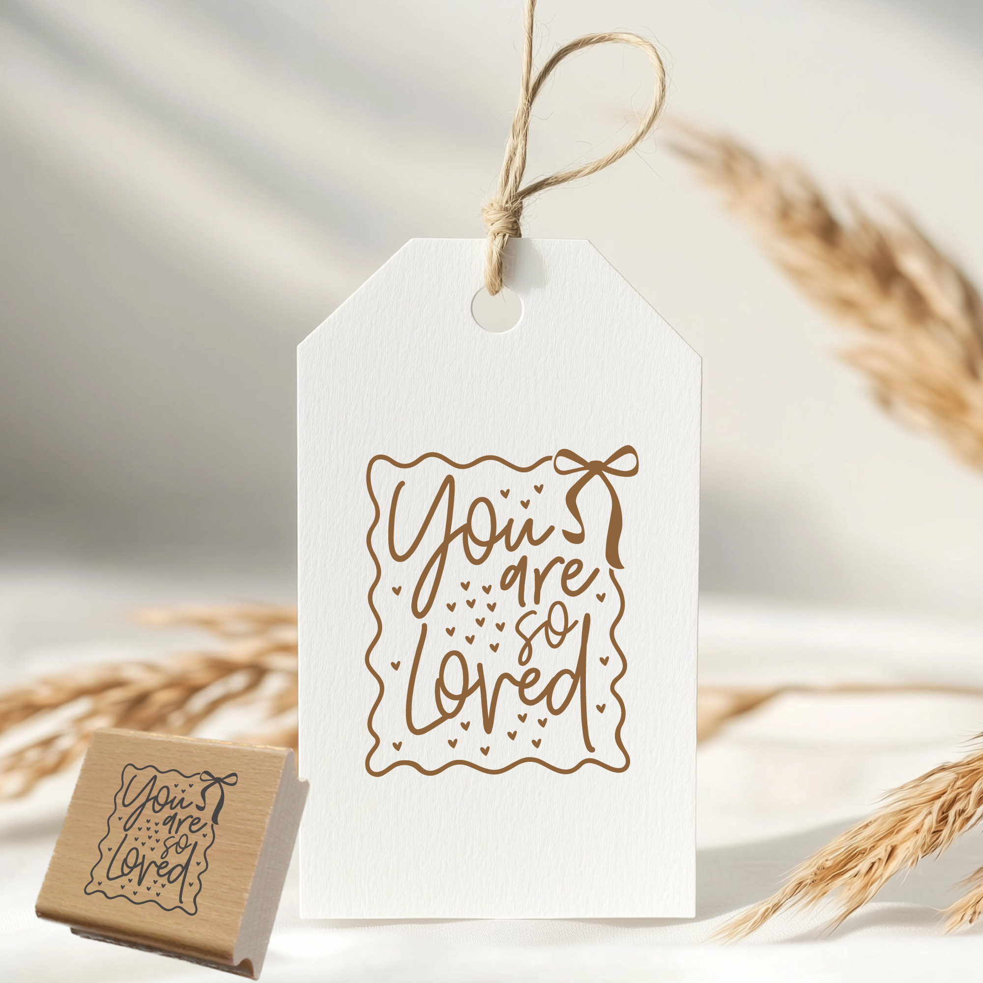 Segensstempel "You are so loved" Christlicher Stempel hearts | Englisch