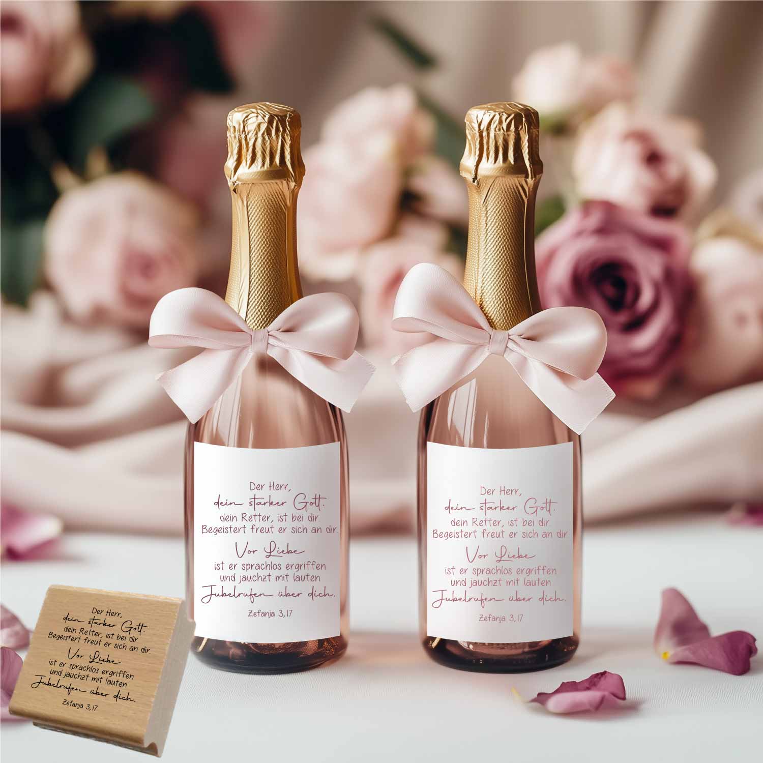 Bibelversstempel - Der Herr, dein starker Gott, dein Retter, ist bei dir. - Zefanja 3,17