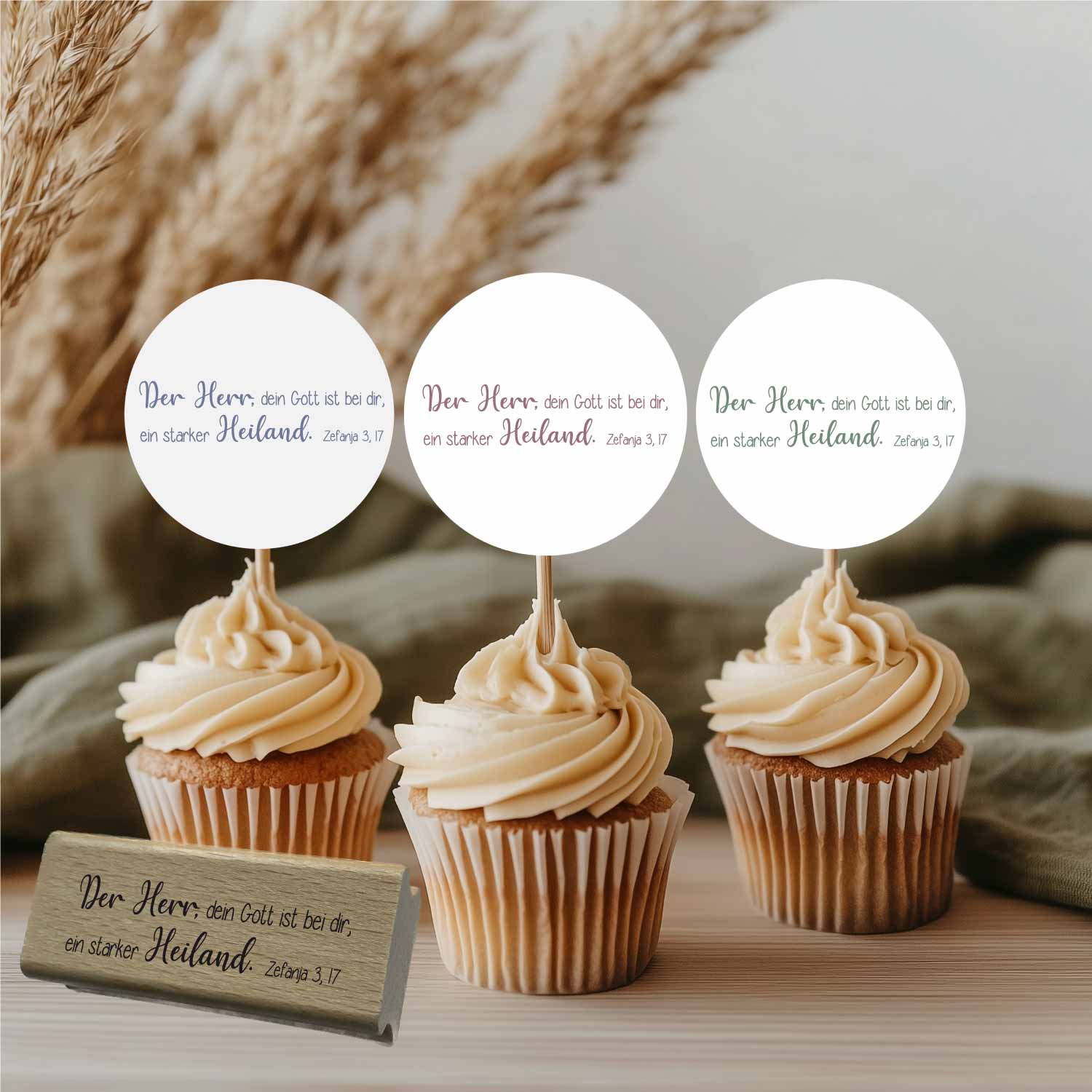 Bibelversstempel Der Herr, dein Gott ist bei dir - Zefanja 3,17