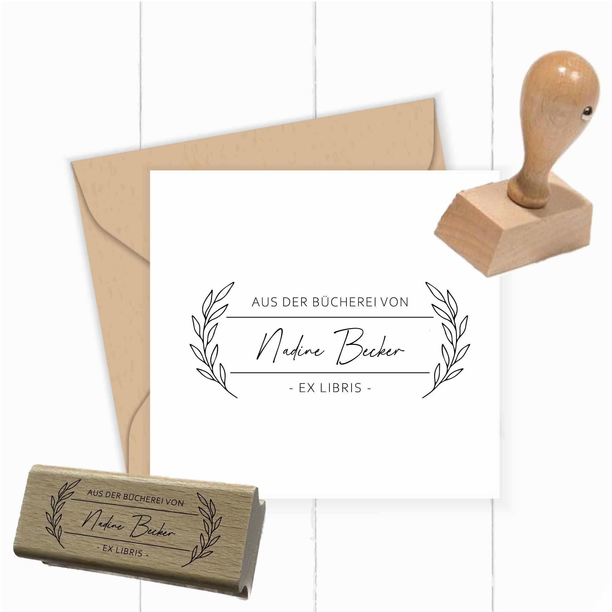Bücherei-Stempel | individualisiert mit Name oder Gemeinde