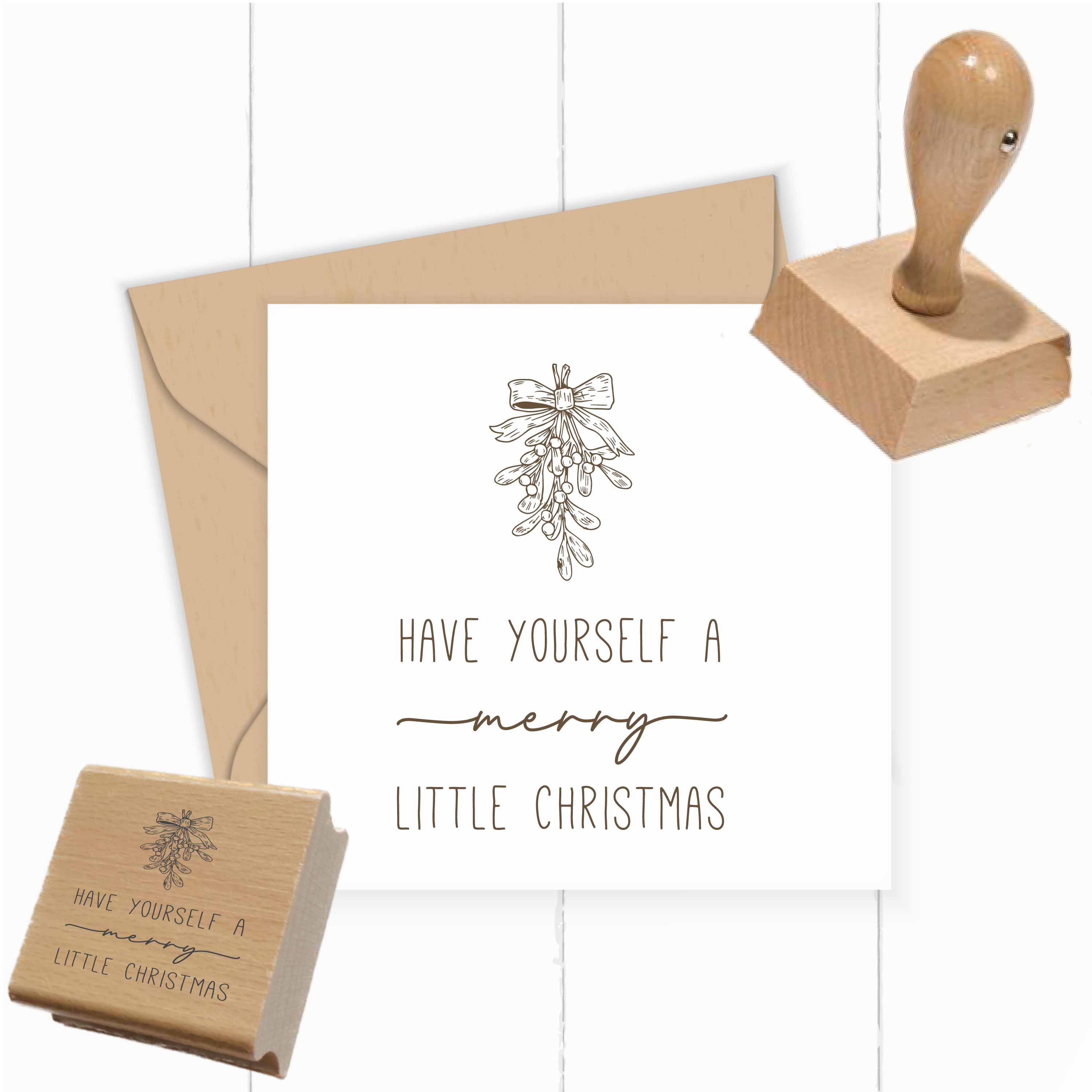 Weihnachtsstempel "Have yourself a merry little christmas"