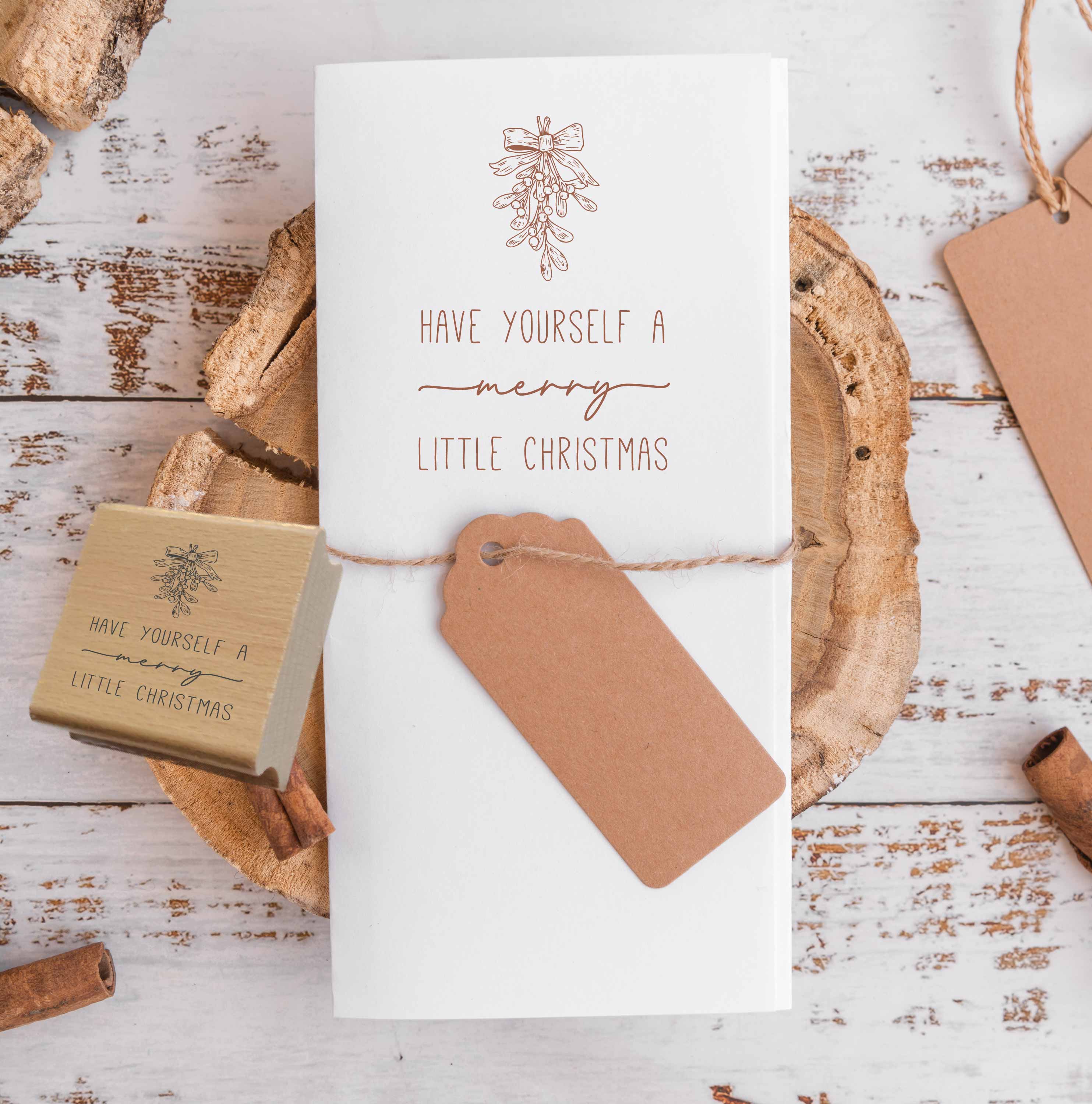 Weihnachtsstempel "Have yourself a merry little christmas"