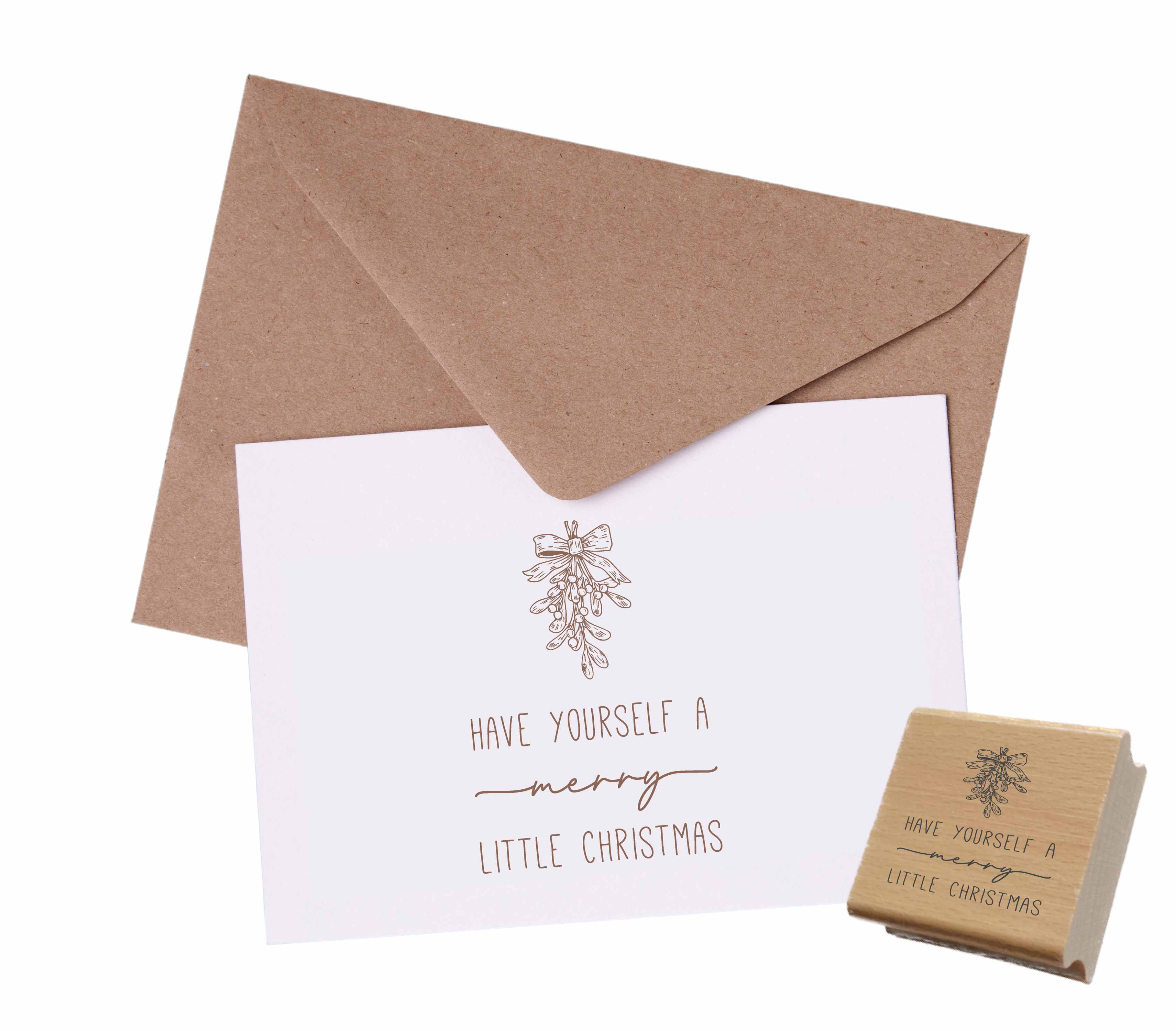 Weihnachtsstempel "Have yourself a merry little christmas"