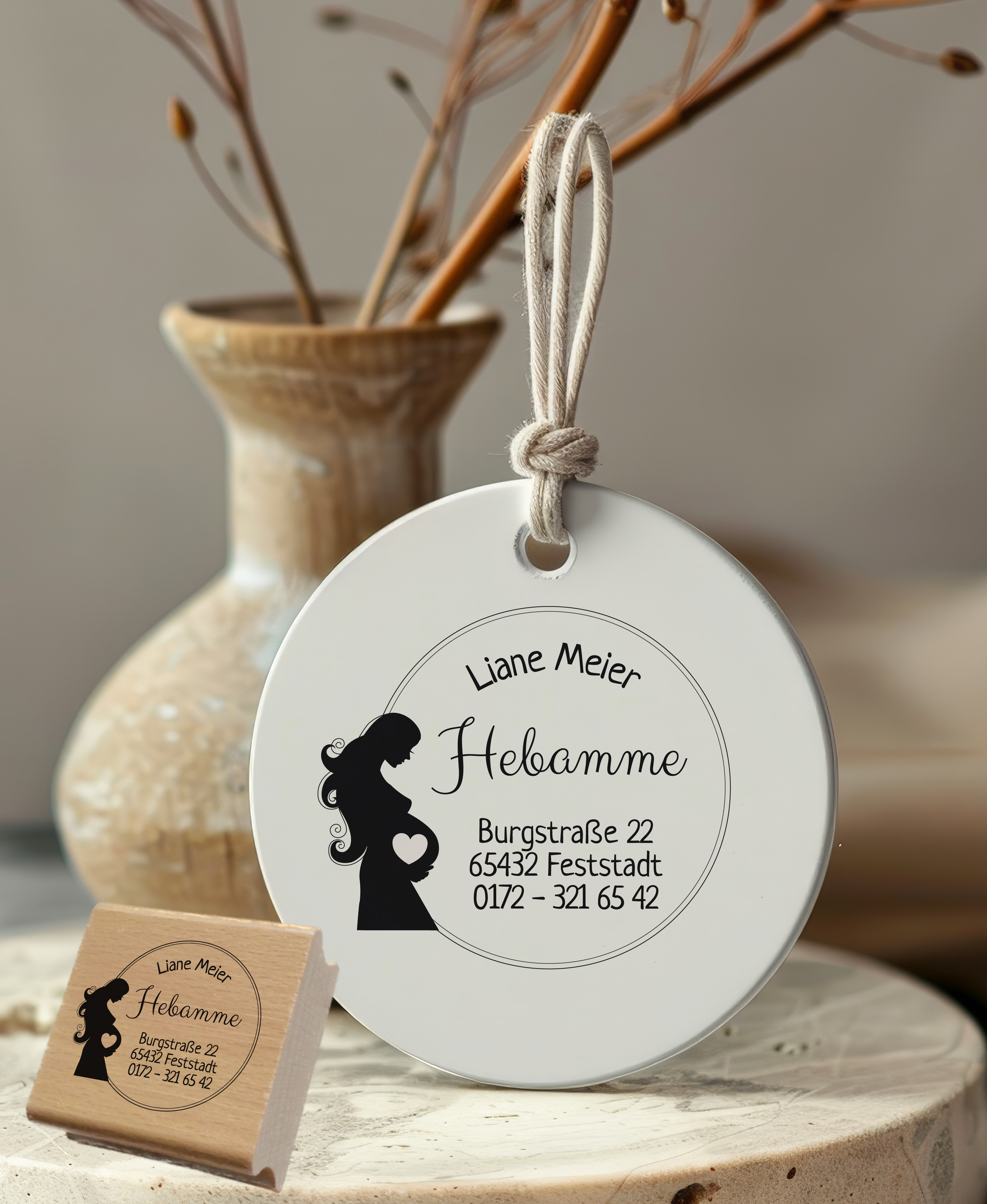 AdressSTEMPEL für Hebammen und Geburtshelfer "Babylove"