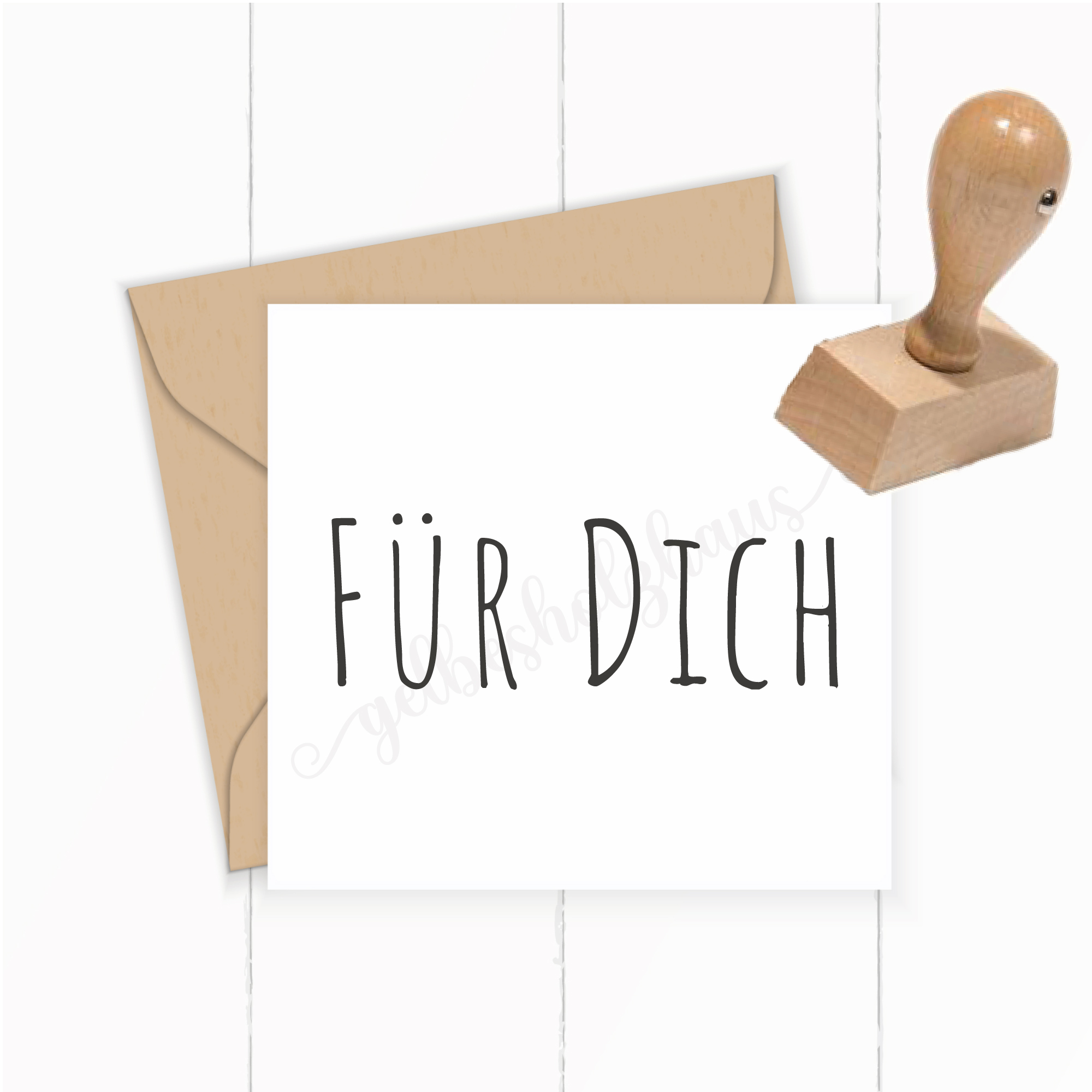 STEMPEL "für Dich" Großbuchstaben