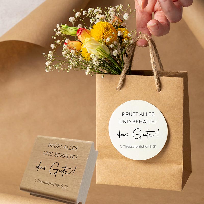 Jahreslosung 2025 STEMPEL "Prüft alles, das Gute behaltet"