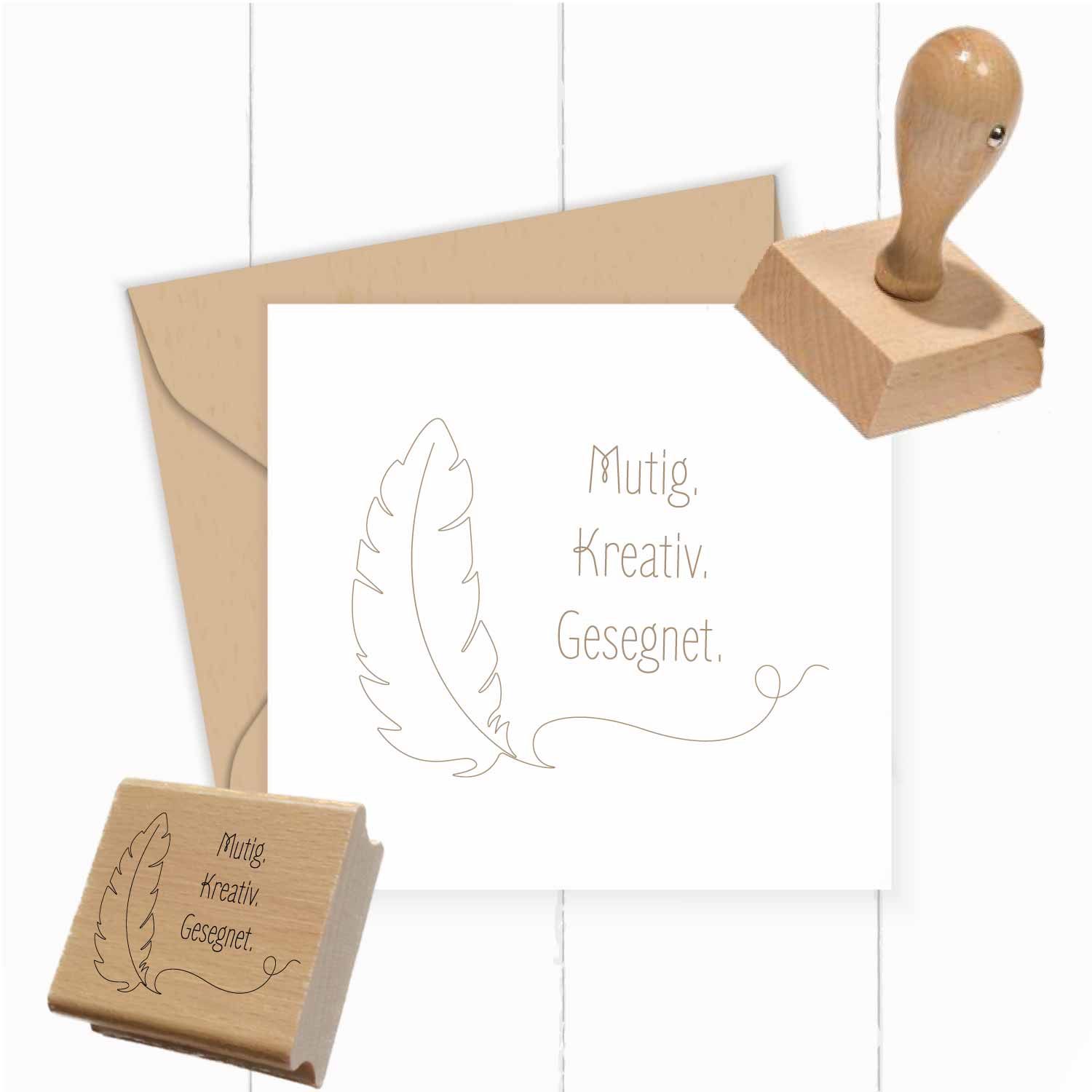 Stempel - Mutig. Kreativ. Gesegnet.