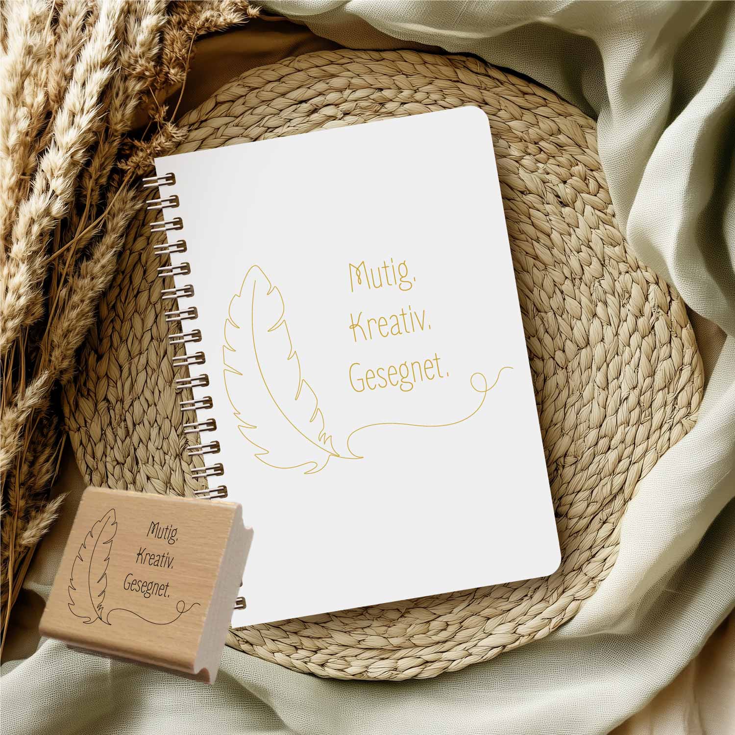 Stempel - Mutig. Kreativ. Gesegnet.