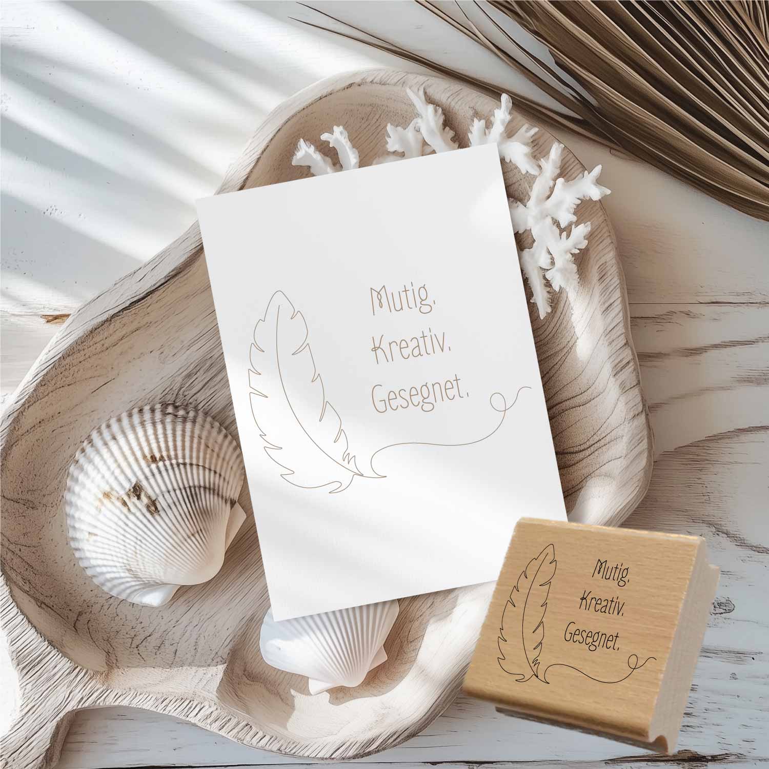Stempel - Mutig. Kreativ. Gesegnet.