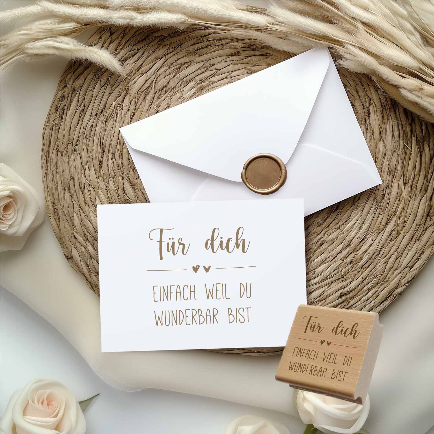 Herzchen Stempel – Für dich | Einfach weil du wunderbar bist