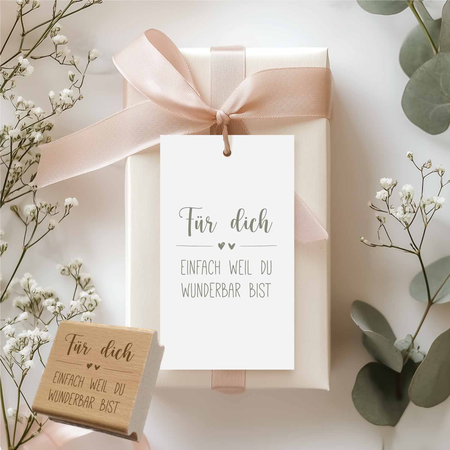 Herzchen Stempel – Für dich | Einfach weil du wunderbar bist